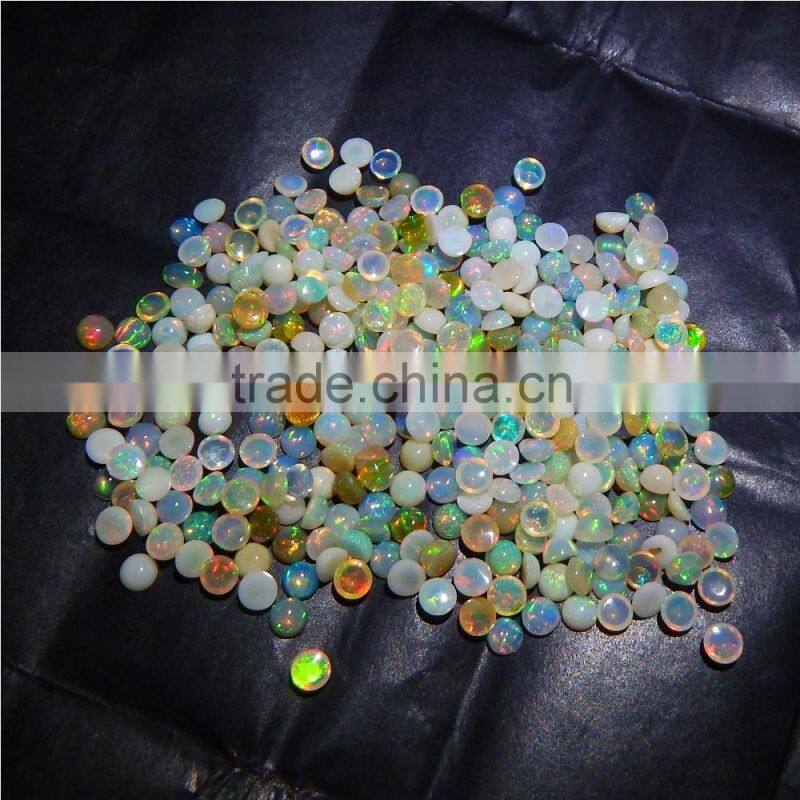 4mm NATURAL ETHIOPIAN OPAL NICE RAINBOW FIRE QUALITY LOT