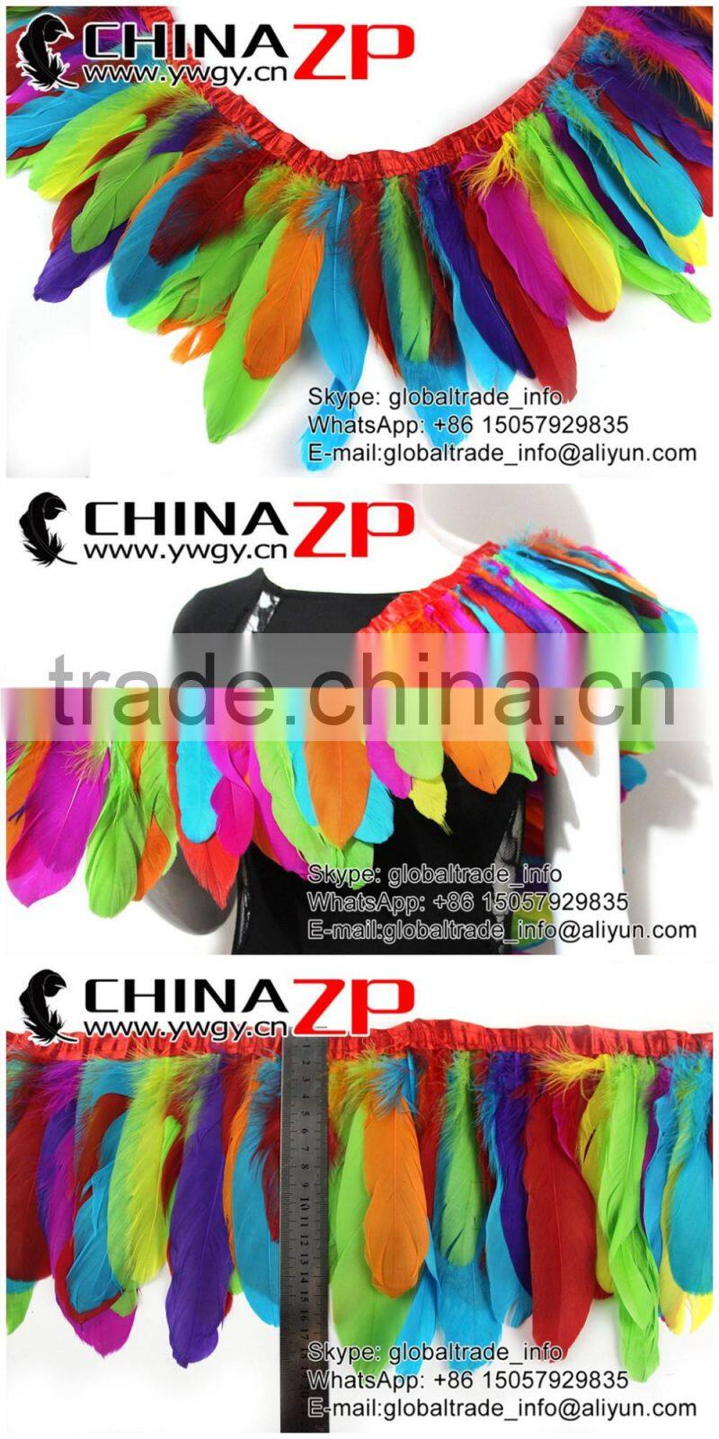 Top Supplier ZPDECOR Bulk Sale Best Quality Colorful Design Trim Goose Trimming Feathers