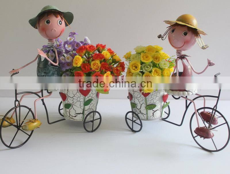 2014 Popular colorful metal garden hanging flower pot