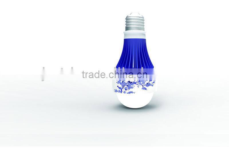 Artistic lighting LED ceramic lamp ,LED ceramic bulb,blue and white porcelain lamp 3W 5W 7W ,ceramic LED bulb