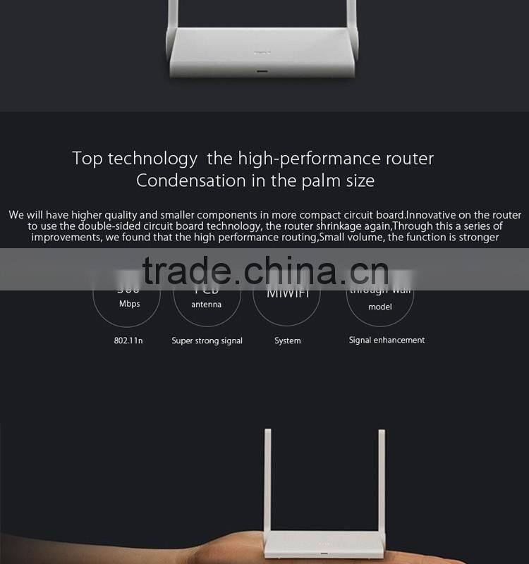 XiaoMi Mi WiFi Router Youth Edition 2.4GHz Band 300Mbps 16M Flash 64MB DDR2 Support Wall Through Model for iPhone 6S/6S Plus/6/6