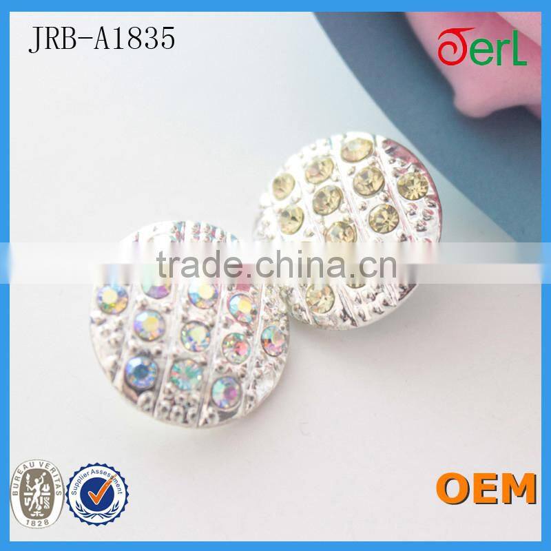 wholesale round gold color rhinestone clothing buttons