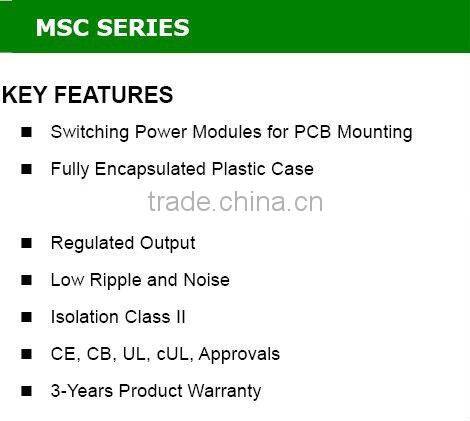 40W 12V Dual Outputs AC-DC Medical Power Module, ARCH MSC-12D