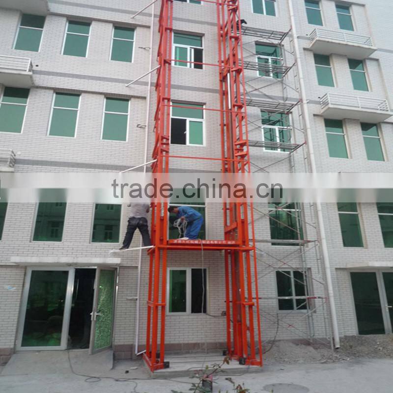 factory supply guide rail chain cargo lift