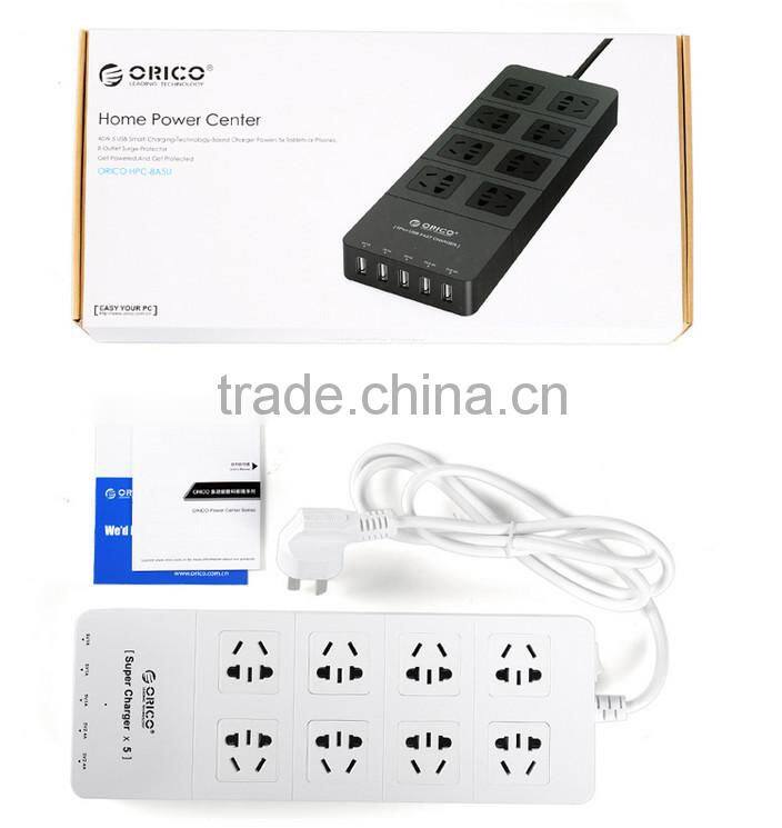 Electrical Multi Vertical Socket USB Outlet ABS Fire Resistant Universal Power Socket Strip