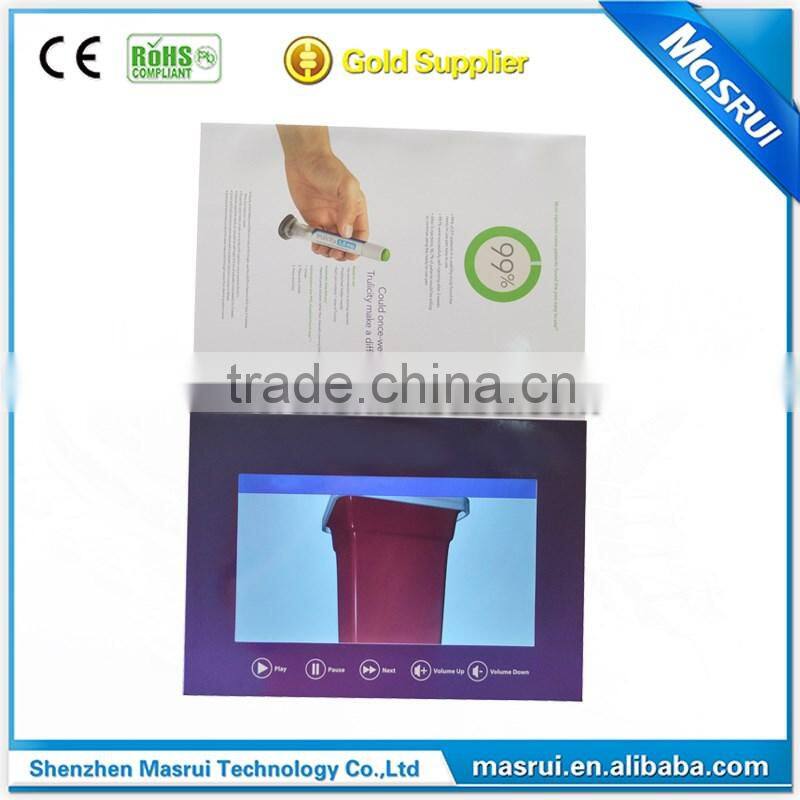 hot sexy hd lcd mp4 player video card with advertising player