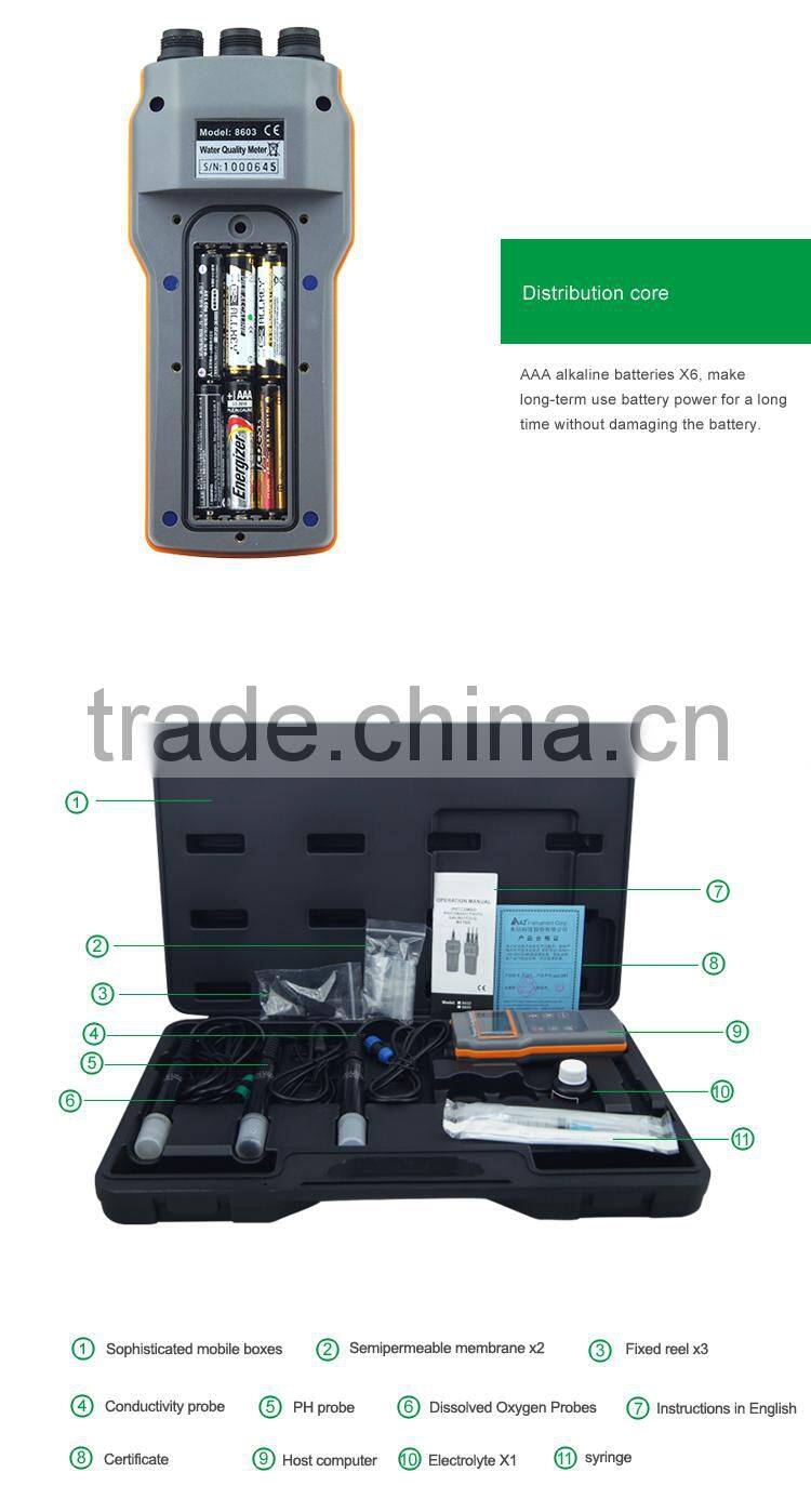 PH Meter IP67 Water quality tester Dissolved Oxygen Meter Combo PH COND. DO Meter