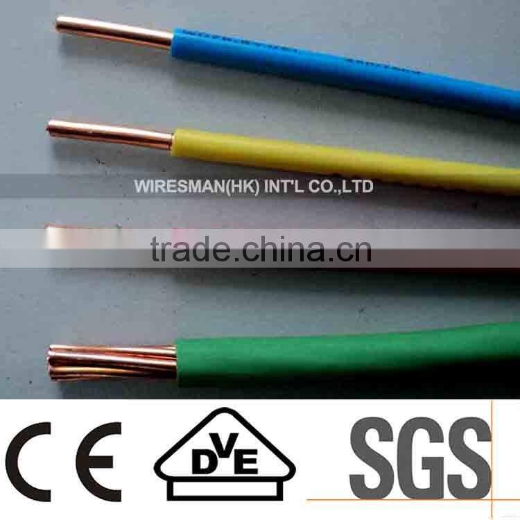 High quality PVC insulation PVCsheath cable 1.0mm2 for building 300/500V copper wire