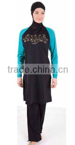 Customized own design sublimation printing swimwear for muslim women