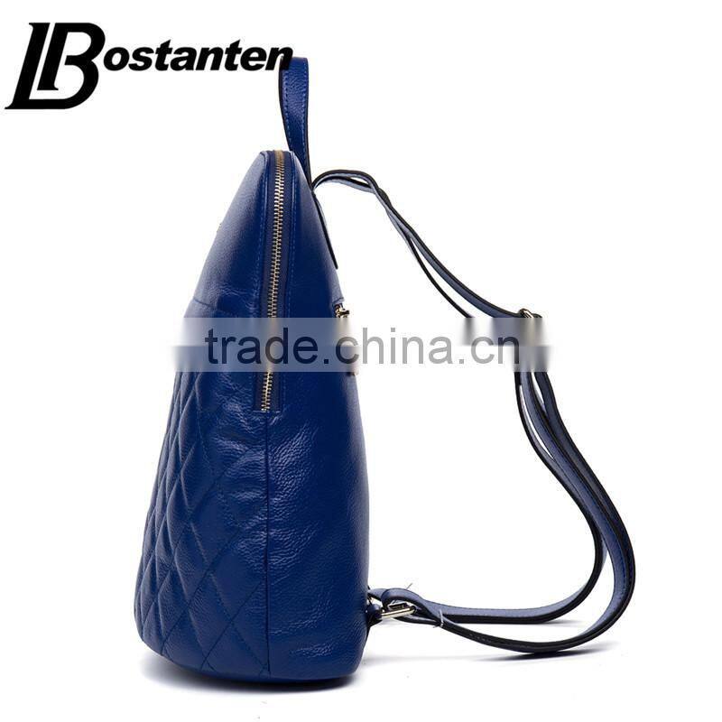 cowhide genuine leather travel backpack women mini backpack bag laptop