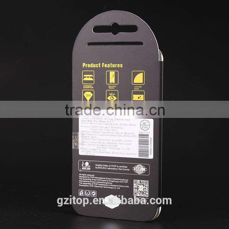 ITOP Easy Installation Kit with 9H 0.33MM 2.5D Clear Tempered Glass Screen Protector Free Back PET Film for iPhone 6