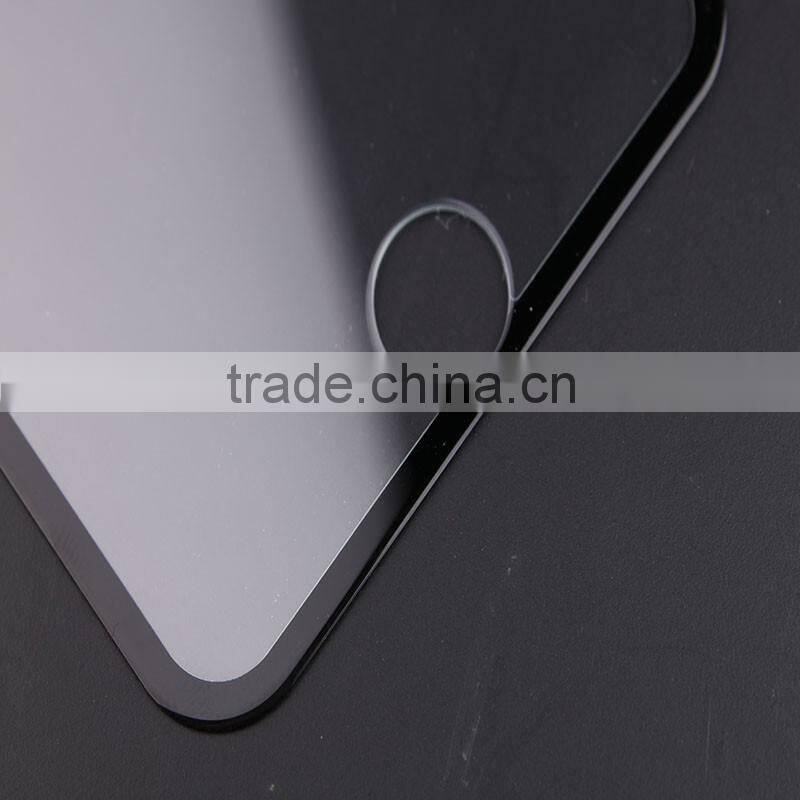 Black Edge Front Protector Tempered Glass for Iphone 6 Plus Screen