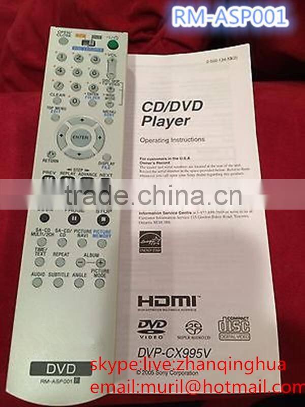 High Quality Silvery 49 Keys TV RM-Y1106 Remote Control for Sony RM-D175 RM-ASP001 DVP-CX995V