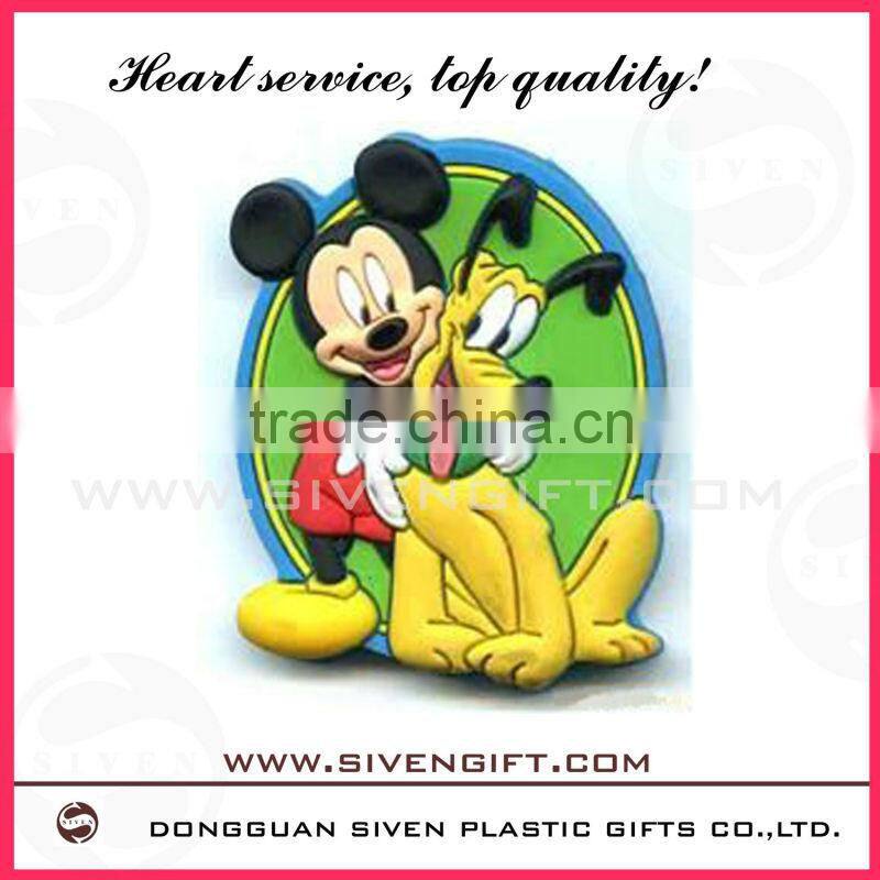 High Quality 3d pvc pretty girl fridge magnet