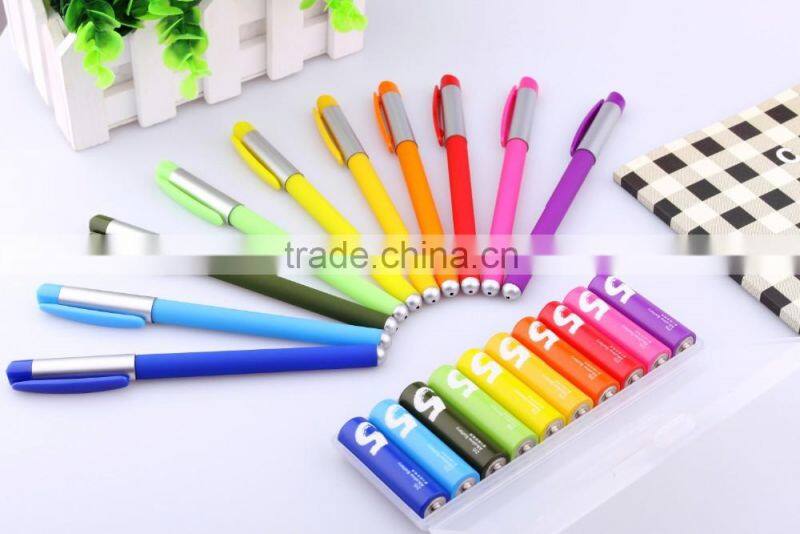 colorful gel pen xiaomi battery color gel ink pen set for school&office stationary