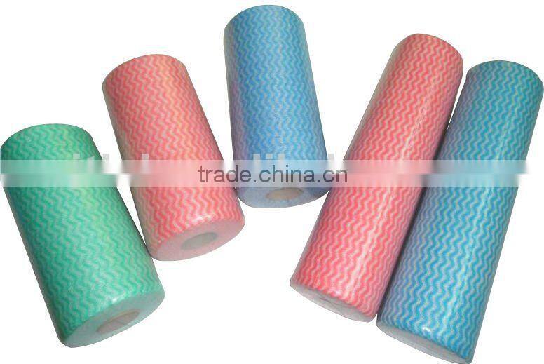 Printing plain red square spunlace nonwoven fabric