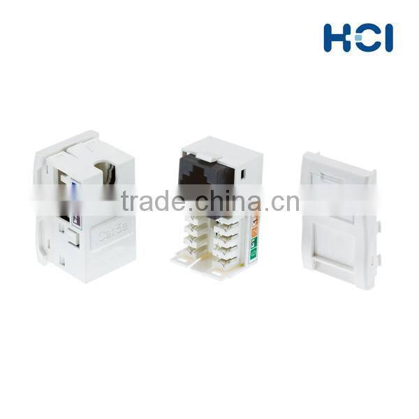 RJ45 Keystone Cat6 LSA IDC Module Faceplate with Door