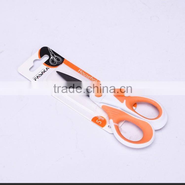 SH13015WOT-2016 New design professional 5" coated black titanium blade office scissors with PP+TPR handle