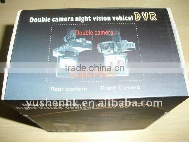 Dual cameras Vehicle Car DVR black box night vision dual lens 120 degree KA063-10