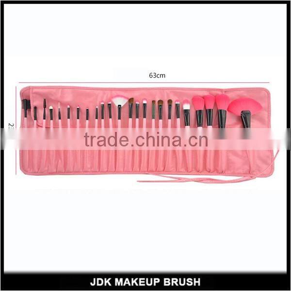 24 pcs cosmetic brush kit professional brush set pink makeup brushes pink pu bag