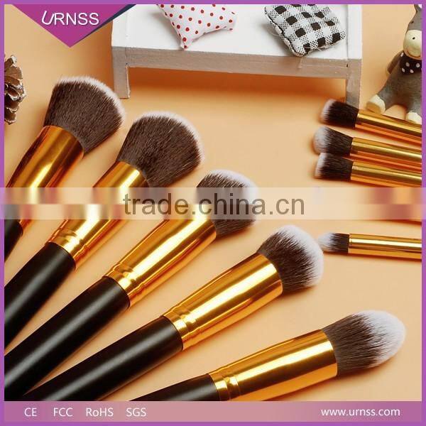 10pcs Professional Custom Kabuki Synthetic Makeup Brush Set