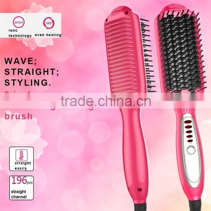New Products Black pink 3in1 hair straightener 2017