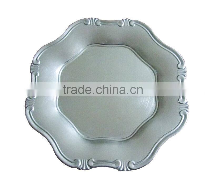 GRS silver clear plastic plates wholesale