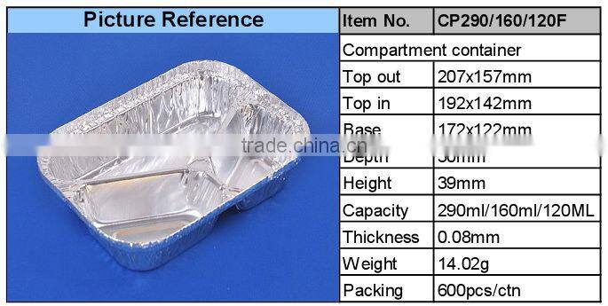 3 compartment food container