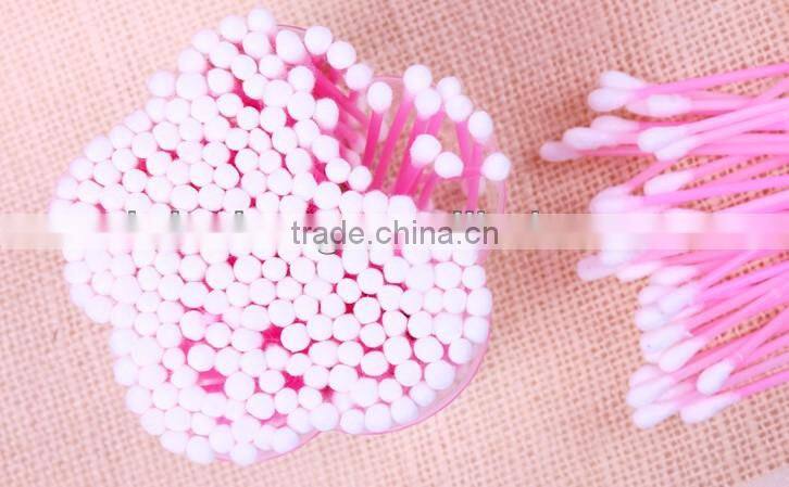 wood or plastic handle sterile cotton buds packing in opp bag pvc box