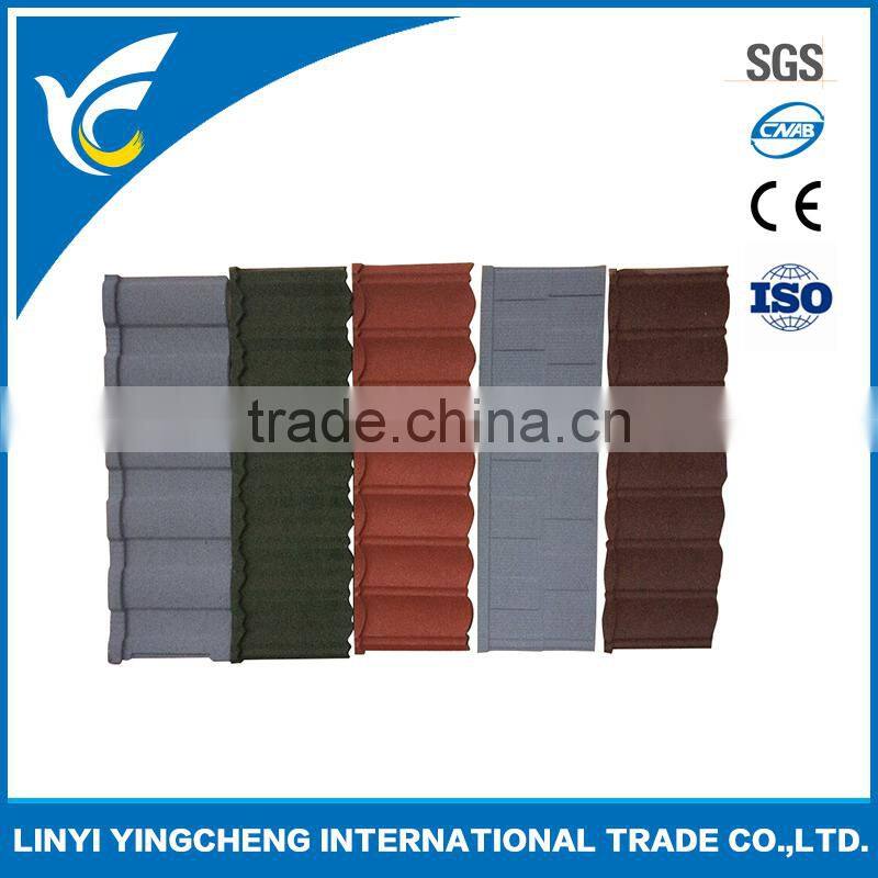 high quality selling well beautiful stone coated metal roof tile