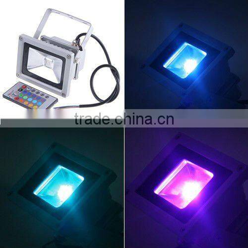 Waterproof Remote Control 10W RGB LED Flood Light 900LM