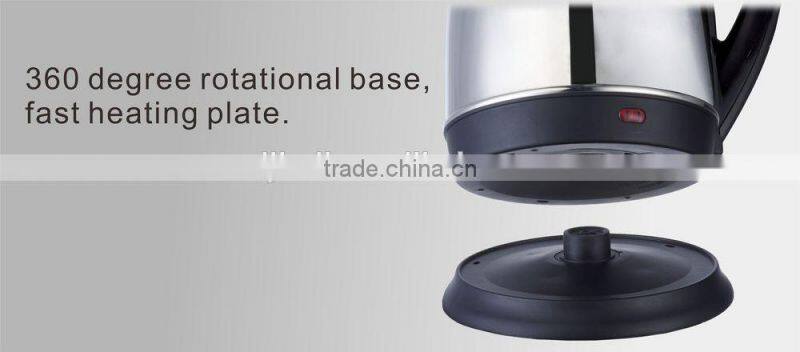 2015 Hot Sale Stainless Steel Electric Water Kettle