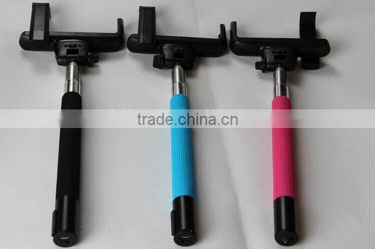 2014 High quality selfie stick with shutter mobile phone monopod bluetooth selfie stick monopod
