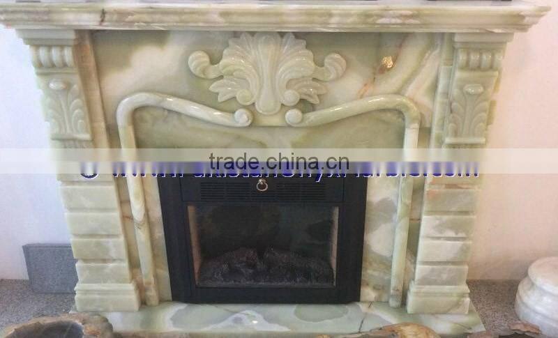 HIGH FLAME CHEAPEST AFGHAN GREEN JADE ONYX FIREPLACES