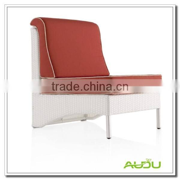 Audu Red Cushion Rattan Antique White Chair