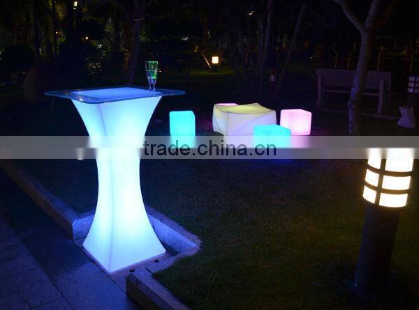Atmosphere Creating Color Changing Outdoor Event Bar Table