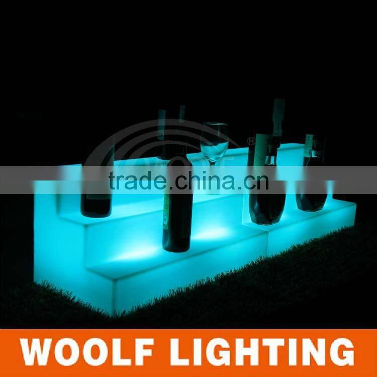 led light up bar small plastic shelf