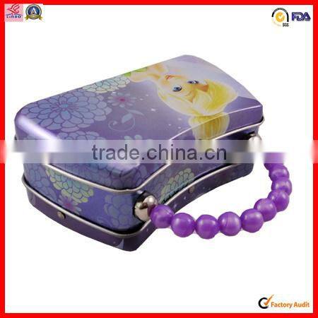 hot sale wholesale handle tin cosmetic tin box packing