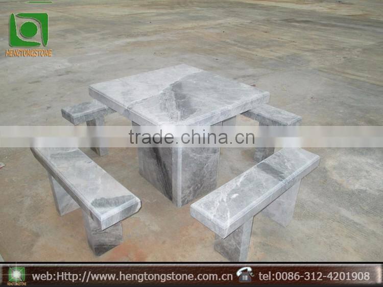 New Villa Garden Decoration Stone Green Stone Table Chair