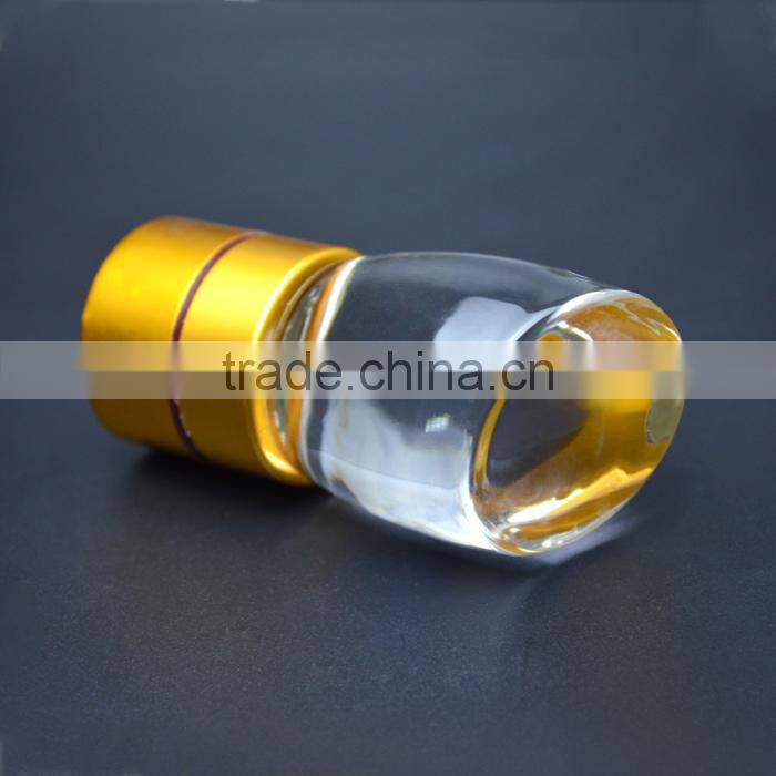 Crystal wine glass bottle cap with aluminum screw cap