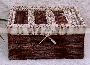ECO-Friendly Woven Storage Basket, With Cotton Bag