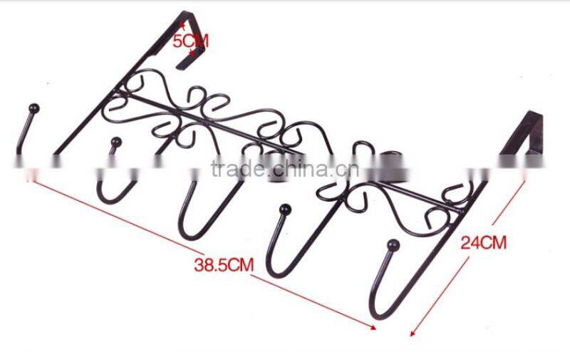 PN Decorative Over the Door 5 Hook Rack Organizer / Hanger Clothes at Office/Home Door Hanger