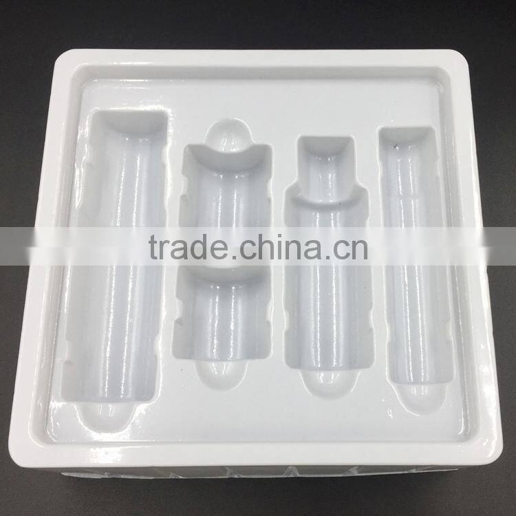 Custom vacuum formed plastic packing tray , clear plastic blister tray