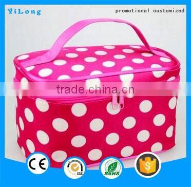 2016 High Quality travel cosmetic bag wholesale canvas cosmetic bag small round cosmetic bag