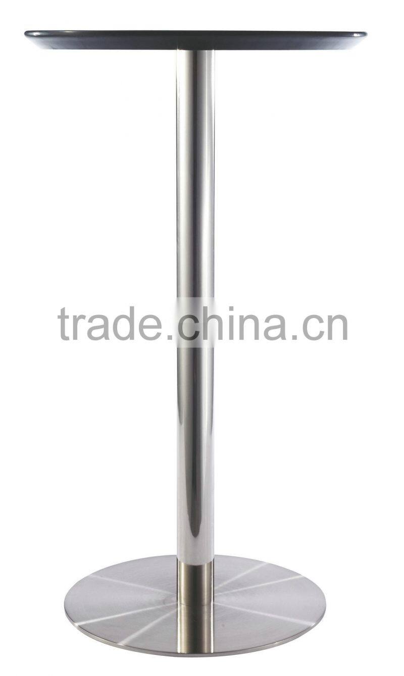 High quality fashion modern outdoor ABS top brushed steel cocktail table bar table LQ- BT304
