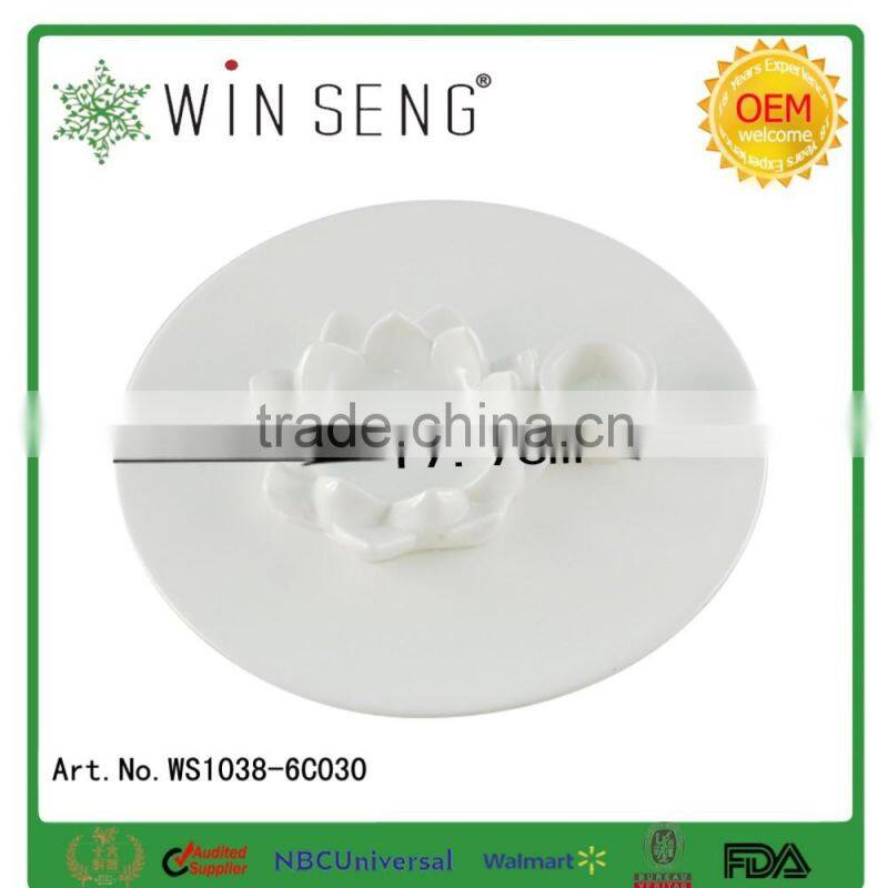 ceramic white porcelain "lotus" egg tray, egg holder, egg dish, egg plate