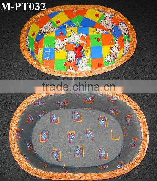 wicker pet sofa bed with white lint