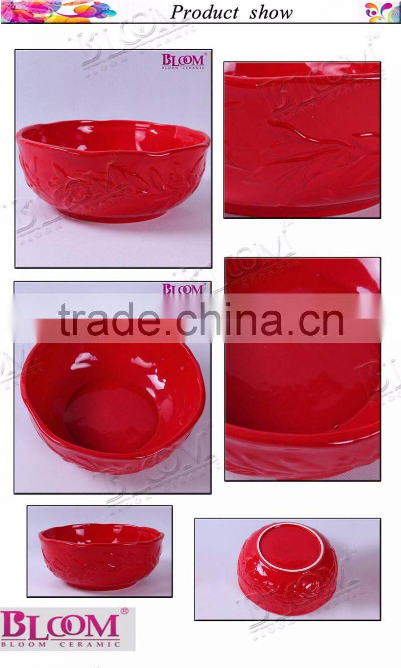 wedding gift tableware for glazed ceramic soup bowl