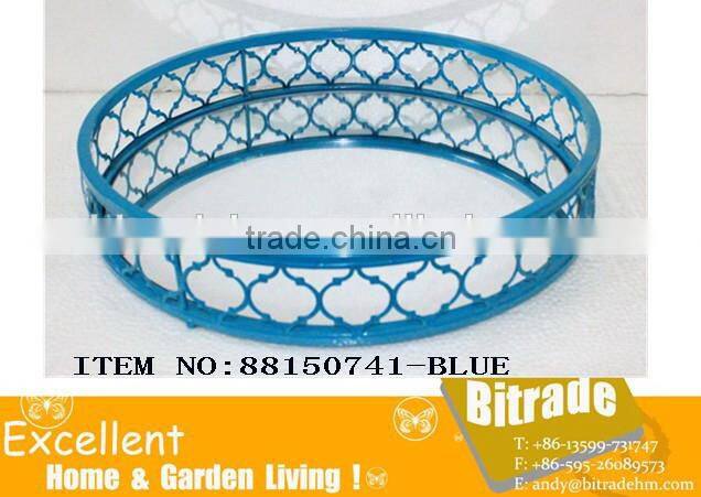 Metal mirror serving tray