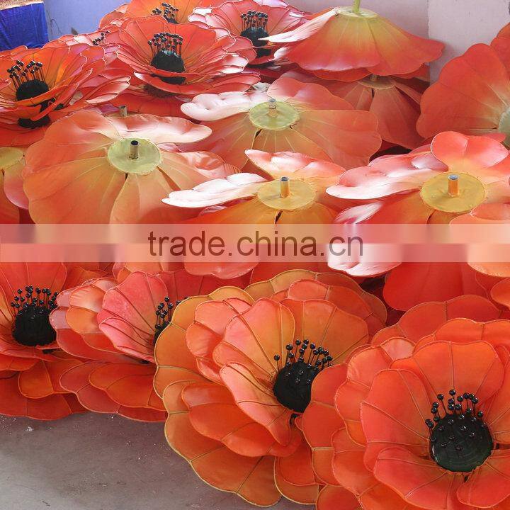 Giant artificial flowers